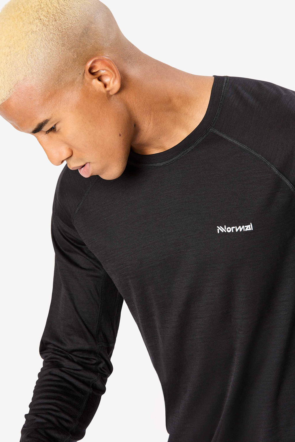 NNormal Men's Merino Long Sleeve T-shirt Black by Nnormal